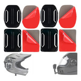 Kit Suporte 4 X Adesivo Curvo Reto Gopro Acessorios Capacete