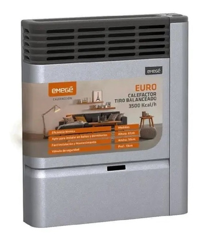 Calefactor Emege Euro 2135 Tiro Bal 3500 Kcal Center Hogar