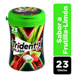 Chicles Trident X Splash - Fresa Limón - Botella × 44,6g