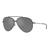 Gafas De Sol Aviator Reverse Black Espejados Ray-ban Color Negro - L