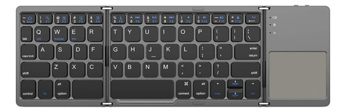 Mini Teclado Bluetooth Plegable Ultrafino Con Touchpad