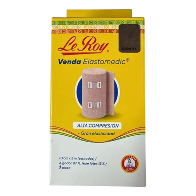 Venda Elastomedic De Alta Compresión Le Roy 10cm X 5m caja con 1 pz | Meses sin interés