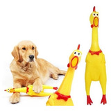 Juguetes Para Perros De 32cm, Pollo Goma Gritón Amarillo 