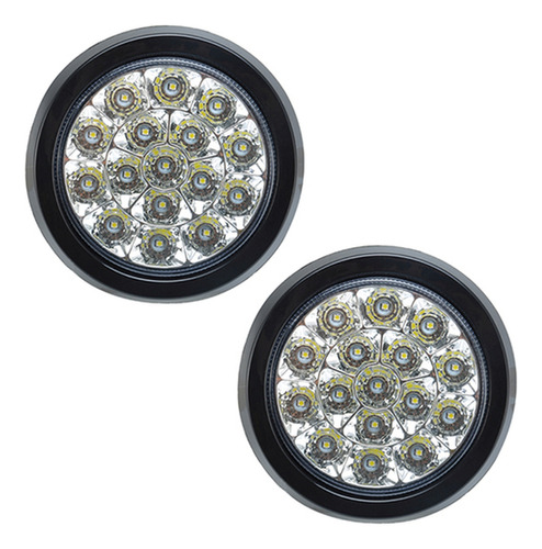 Juego De Faros Led Traseros Camion 24v - Blanco Poli 26284