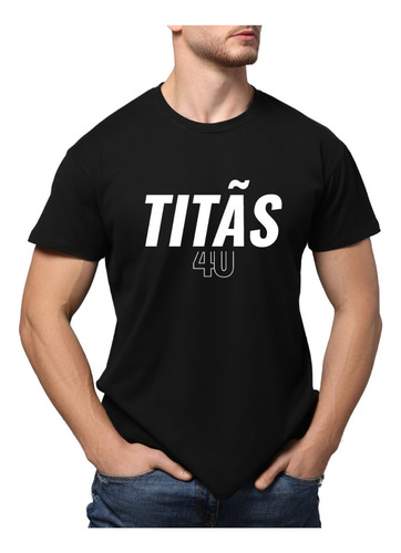 Camiseta Titãs Camisa Preta Rock Envio Até 48 Horas