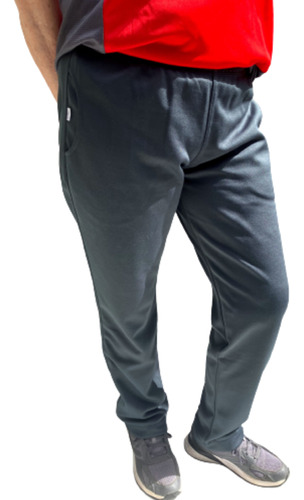 Pantalón Recto Unisex Deportivo Sin Frisa Hasta Talle Grande