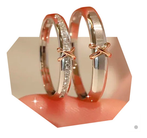 Anillos Parejas Lazos De Amor Compromiso Boda 2unid Hy8p