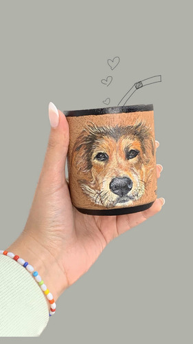 Mate Personalizado Retrato De Mascotas