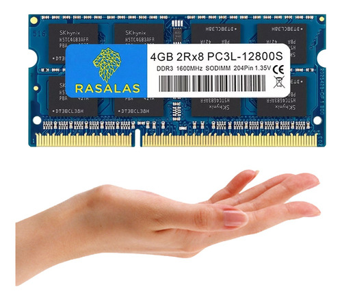 Rasalas 4gb 2rx8 Memoria Ram Ddr3l-1600 Mhz Pc3l-12800s Azul