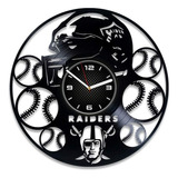 Kovides Reloj Con Disco De Vinilo Reloj De Pared Nfl Raiders