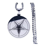 Collar Dije Pentagrama Invertido Baphomet Satán Lucifer