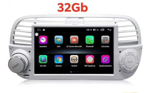 Consola Estereo Fiat 500 Pantalla Android Wifi Bt Blanc Negr