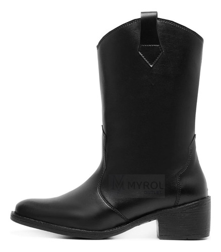 Bota Feminina Country Texana Lisa Preta