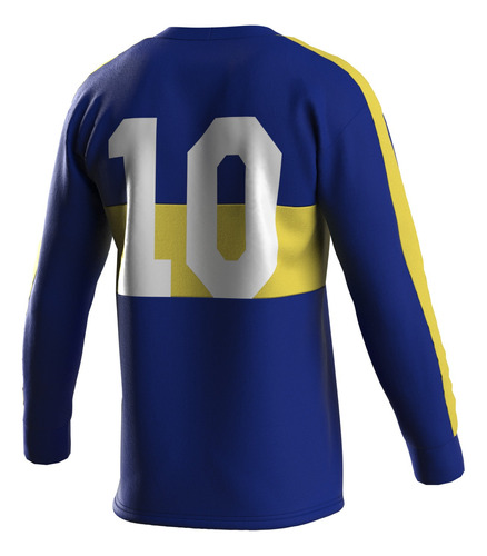 Camiseta Boca 81 Maradona Titular Manga Larga Retro