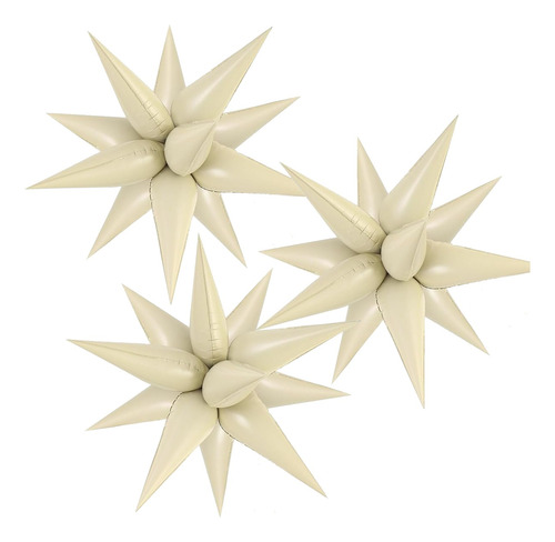 Globos De Estrella Picos 3d Macarrón 9 Colores 26inch-3pz