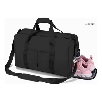 Maleta Deportiva Quanna Bolsa Gym Viaje Mochila Fitness Bag Color Negro Con Compartimento Para Zapatos Y Bolsillo Separado Para Viaje Natación Yoga Bolsa De Lona Para Mujeres Y Hombres | MercadoLibre