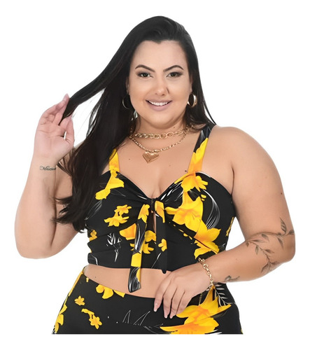 Cropped Laço Plus Size - Roupas Plus Size Da Rosa Soul 