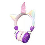 Audifonos Diadema Diseño Unicornio Ajustable Bluetooth