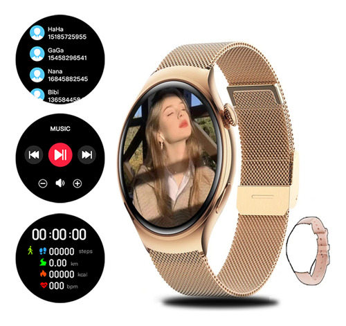 Mini Reloj Inteligente Gt4 Watch 4 Para Mujer Amoled Call Pa