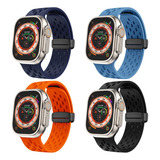 4 Correas Para Apple Watch Iwatch Ultra Se 9 8 7 6 Silicona
