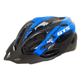 Capacete Azul Bicicleta Mtb Speed Tam. G Ajustes E Led Gts