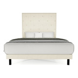 Cima Quintana Cama Recamara Base Box Madera Tapiz King Size Beige