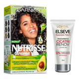 Kit Garnier Tinta Cabelo Castanho + Creme Leave-in Elseve