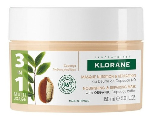 Klorane Mascarilla Cupuacu 3 En 1 Nutricion Reparacion  