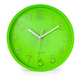 Reloj De Pared Redondo Color 20 Cm Aguja Continua Deco Moda