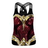 Wonder Woman - Mujer Maravilla Playera Licra Tank Chaleco 01