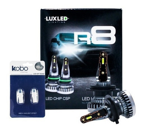 Kit Cree Led R8 42w 12v Chip Csp Sin Cooler 60000 Lum + 2t10