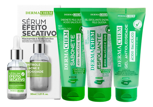 Kit Skin Care Para Pele Oleosa - Dermachem Rotina Skin Care