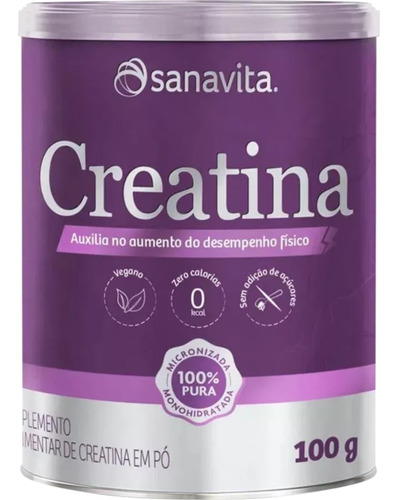 Sanavita - Creatina - 100g Sabor Sem Sabor