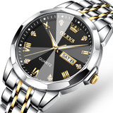 Reloj Impermeable Para Hombres Olevs 9931 Black