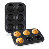 Molde De Teflon Para 6 Muffins Cupcakes Reposteria Oferta!!!