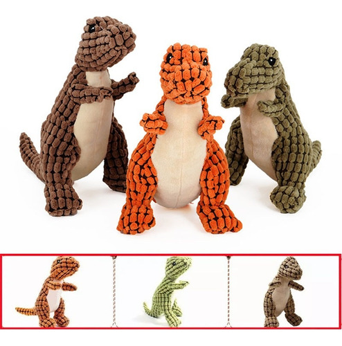 3 Piezas De Juguetes Interactivos For Perros Dino Robustos