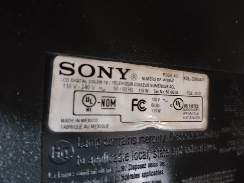 Pantalla Sony De 32  Kdl-32bx420 Dejo De Prender 