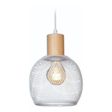 Lampara Colgante Osaka Small Chapa Madera Vintage E27 Led