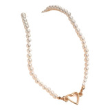 Trendy Love Heart Pearl Choker Necklace Female Personality