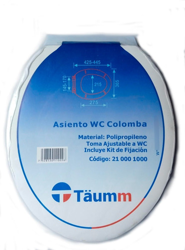 Asiento (tapa) Wc Colomba