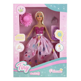 Muñeca Infantil Tiny Princesa Vestido Accesorios Doll Sb