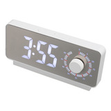 Reloj Despertador Digital Con Espejo, Recargable, Led, 10 °c