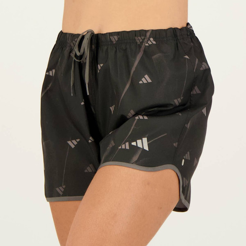 Shorts adidas Run It Brand Love Feminino Preto Ii