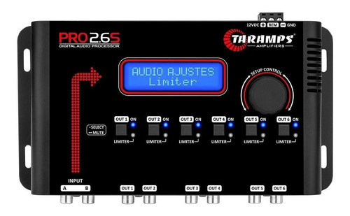 Processador Áudio Taramps Pro 2.6s Digital Som Automotivo