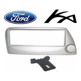 Marco Adaptador Ford Ka Simple Din Gris Y Gris Plata