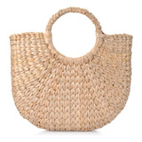 Bolsos De Paja Tejida, Bolso De Playa De Verano Para Mujer, 