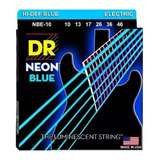 Cuerdas Guitarra Eléctric 10/46 Hi-def Neon Blue Dr Nbe-10 )