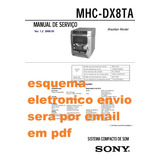 Esquema Eletrônico Sony Mhc Dx8ta Mhcdx8ta  Mhcdx8 Em Pdf