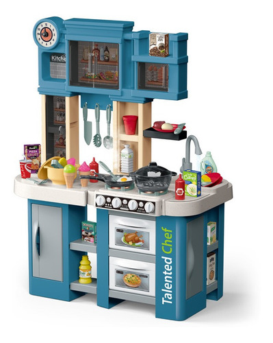 Cozinha Infantil Mini Chef Completa Com Som Vapor 84cm
