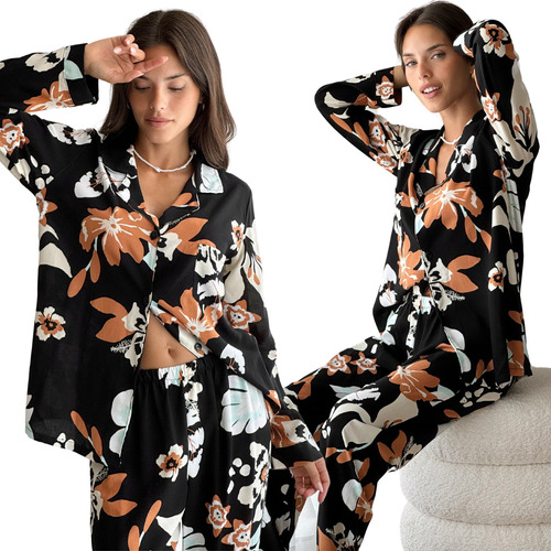 Pijamas Camisero De Mujer Suave Fibrana De Seda